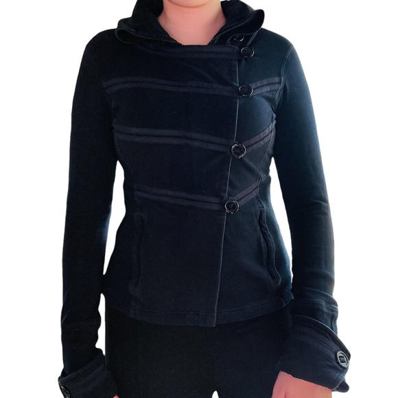 lululemon athletica Sweaters - Lululemon Black Admiral Jacket Sweater SZ 6